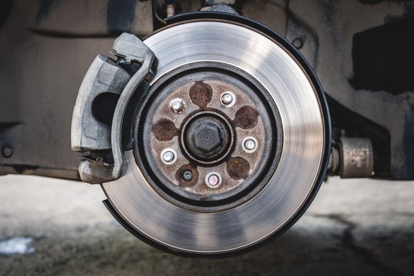 car brake disc with brake pad
