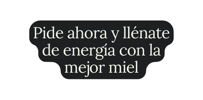 Pide ahora y llénate de energía con la mejor miel